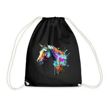 Tête de cheval - Sac de sport léger - noir - Devant