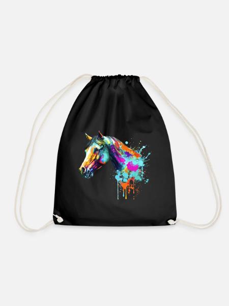 Horse Head - Turnbeutel - Schwarz