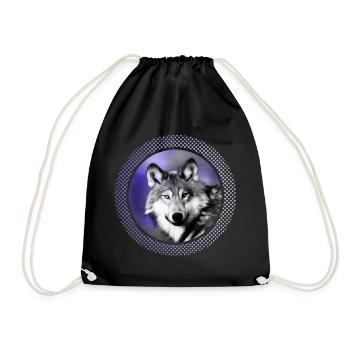 Wolf - Turnbeutel - Schwarz - Vorne