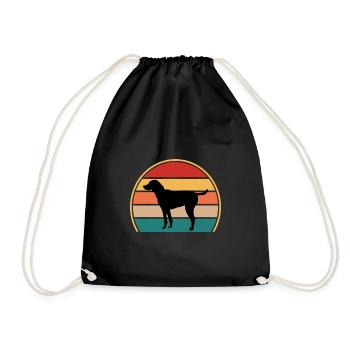 Noir et bronzé Virginie Foxhound Silhouette de chien - Sac de sport léger - noir - Devant