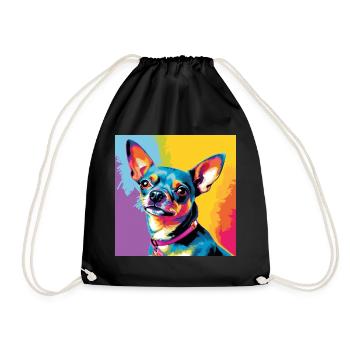 Chihuahua Pop Art - Drawstring Bag - black - Front