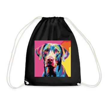 Labrador Retriever Pop Art - Drawstring Bag - black - Front