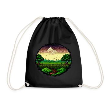 Peaceful Nature - Drawstring Bag - black - Front