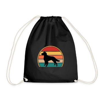 Britanny Dog Lover Silhouette Vintage Sunset - Sac de sport léger - noir - Devant