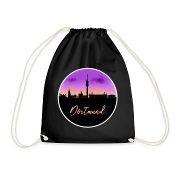Dortmund Fine Skyline - Drawstring Bag - black - Front