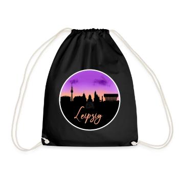 Leipzig Fine Skyline - Drawstring Bag - black - Front