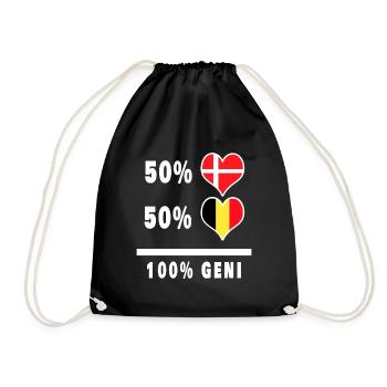 Belgique et Danemark 100% Genius Flag - Sac de sport léger - noir - Devant