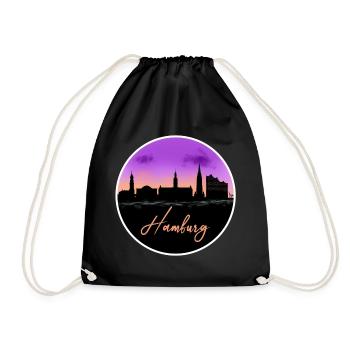 Belle ligne d’horizon de Hambourg - Sac de sport léger - noir - Devant