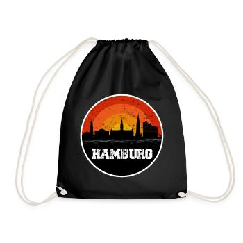 Hamburg Skyline Original - Drawstring Bag - black - Front