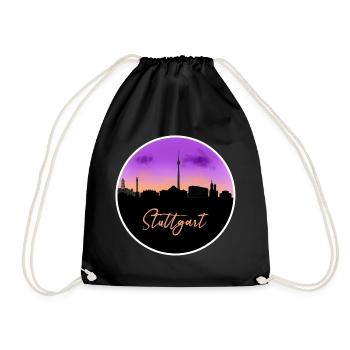 Stuttgart Fine Skyline - Sac de sport léger - noir - Devant