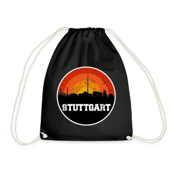 Stuttgart Skyline - Turnbeutel - Schwarz - Vorne