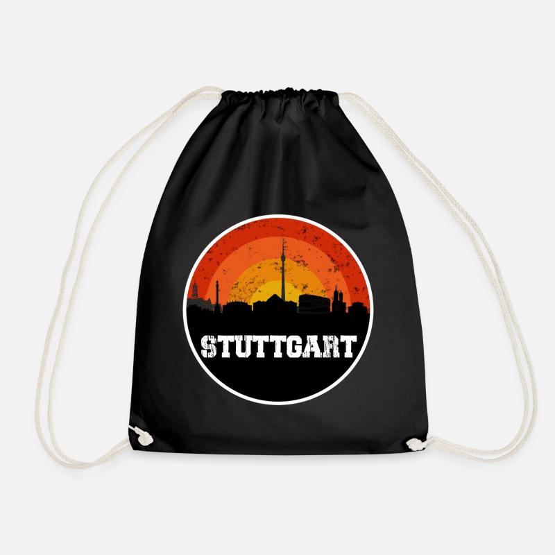 Stuttgart Skyline - Turnbeutel - Schwarz
