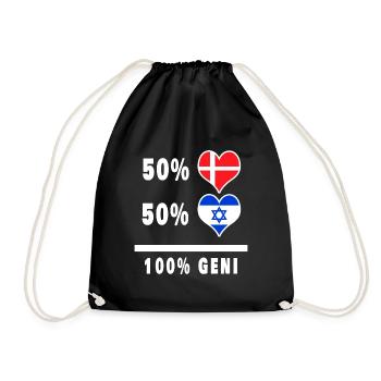 Israël et Danemark 100% drapeau de génie - Sac de sport léger - noir - Devant