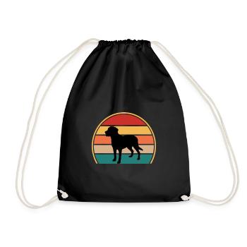 Grand Suisse Mountain Dog Silhouette Retro Sunset - Sac de sport léger - noir - Devant