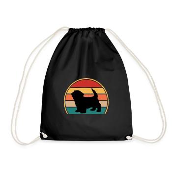 Havenese Dog Lover Silhouette Vintage Sunset - Sac de sport léger - noir - Devant