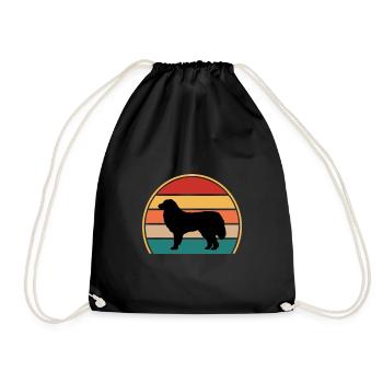 Great Pyrénées Dog Lover Silhouette Vintage Sunset - Sac de sport léger - noir - Devant