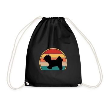 Kyi Leo Dog Lover Silhouette Vintage Sunset - Sac de sport léger - noir - Devant