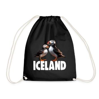 ISLAND PUFFINS - Drawstring Bag - black - Front