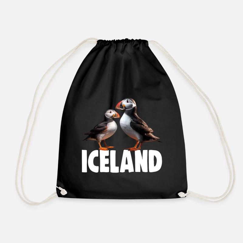 ISLAND PUFFINS - Turnbeutel - Schwarz