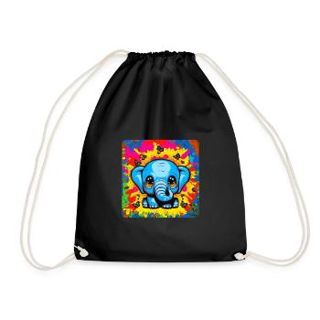 Power of an Elephant, Love of a Baby - Drawstring Bag - black - Front