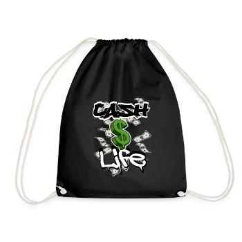Cash$Life - Drawstring Bag - black - Front