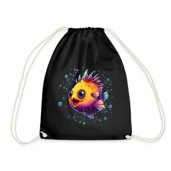 Poisson-globe - Sac de sport léger - noir - Devant