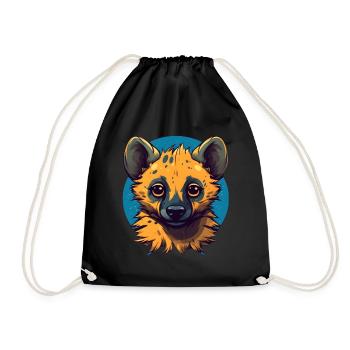 Cute Hyena - Turnbeutel - Schwarz - Vorne