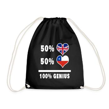 Chili et Grande-Bretagne 100% Genius Flag - Sac de sport léger - noir - Devant