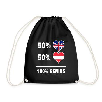 Autriche et Grande-Bretagne 100% Genius Flag - Sac de sport léger - noir - Devant
