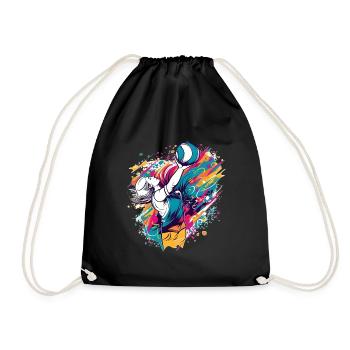 Volleyball - Drawstring Bag - black - Front