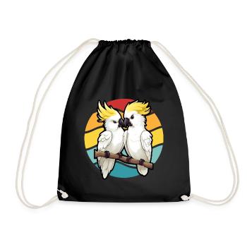 Cacatoès au coucher du soleil - Sac de sport léger - noir - Devant