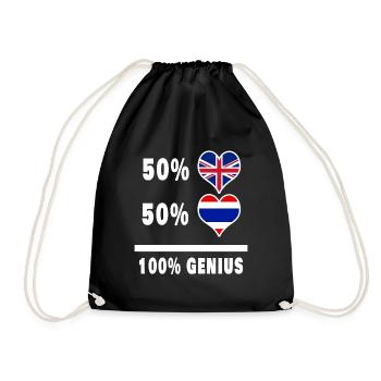 Thaïlande et Grande-Bretagne 100% Genius Flag - Sac de sport léger - noir - Devant
