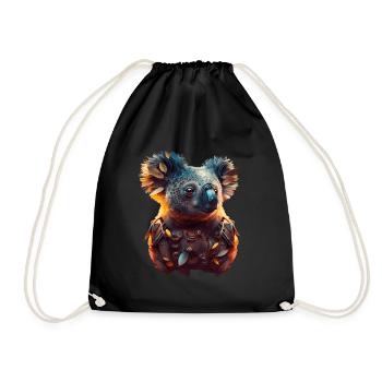 Surreal koala - Drawstring Bag - black - Front