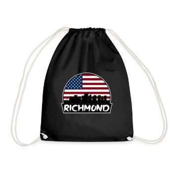 Richmond Virginie États-Unis Flag Skyline Silhouette - Sac de sport léger - noir - Devant