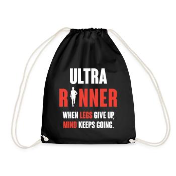 Ultra Runner. Lorsque les jambes abandonnent, l’ continue. - Sac de sport léger - noir - Devant