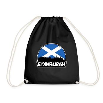 Edimbourg Écosse Flag Skyline Silhouette Voyage - Sac de sport léger - noir - Devant