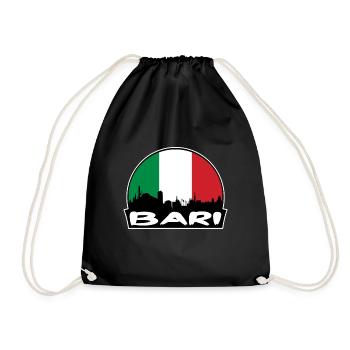 Bari Italie Flag Skyline Silhouette Voyage - Sac de sport léger - noir - Devant