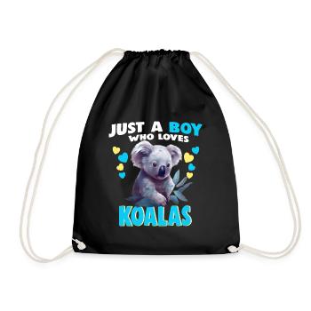 Just a Boy who Loves Koalas - Turnbeutel - Schwarz - Vorne
