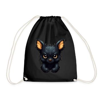 Super mignon Dog style rétro - Sac de sport léger - noir - Devant