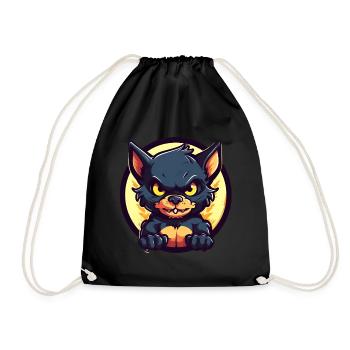 Diable de Tasmanie super mignon - Sac de sport léger - noir - Devant