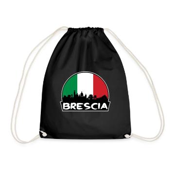 Brescia Italie Flag Skyline Silhouette Voyage - Sac de sport léger - noir - Devant