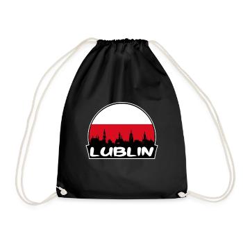 Lublin Pologne Flag Skyline Silhouette Voyage - Sac de sport léger - noir - Devant