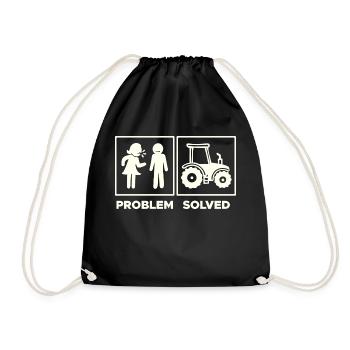 Tractor Statement Commercial Vehicle Vehicle Farming - Drawstring Bag - black - Front