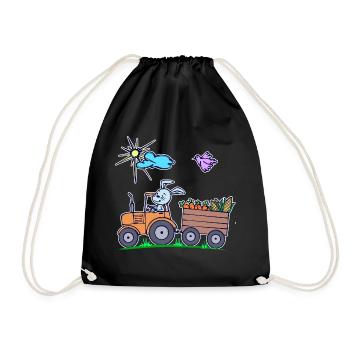 Véhicule Tracteur Déclaration de l’agriculteur agricole biologique - Sac de sport léger - noir - Devant