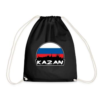 Kazan Russie Flag Skyline Silhouette Voyage - Sac de sport léger - noir - Devant