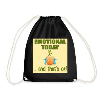 Citation émouvante d’aujourd’hui - SENTIMENTS - Orange - Sac de sport léger - noir - Devant