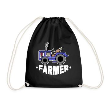 Tracteur agricole disant Véhicule à moteur Champ de vie à la campagne - Sac de sport léger - noir - Devant