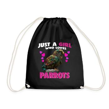 Juste une fille qui aime les perroquets - Sac de sport léger - noir - Devant