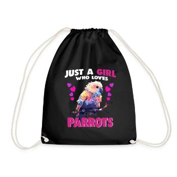 Juste une fille qui aime les perroquets - Sac de sport léger - noir - Devant