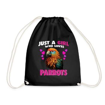 Juste une fille qui aime les perroquets - Sac de sport léger - noir - Devant